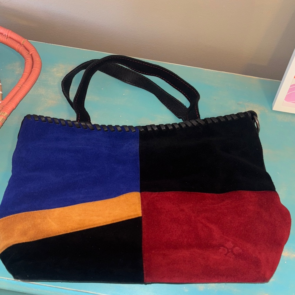 Patricia Nash Multicolor Suede Tote